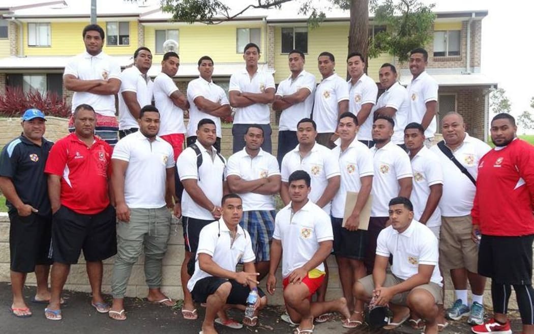 The Tonga squad in Australia for the National Under 20s rugby championship.