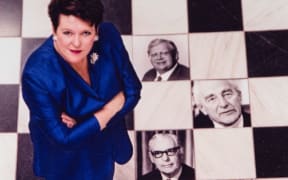 New Zealand's first woman prime minister Jenny Shipley in Parliament, December 1997
