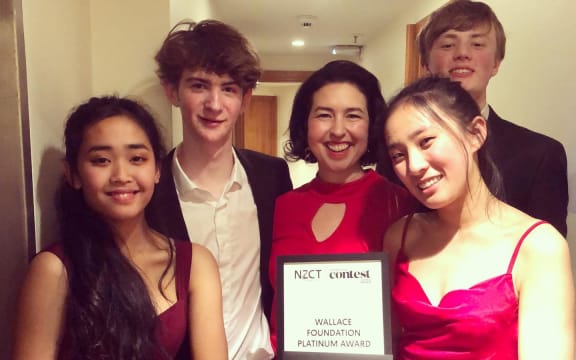 Wellington ensemble Ravelation with Clarissa Dunn. L-R: Shanita Sungsuwan, Jack Moyer, Clarissa Dunn, Enshean Lin, Peter Gjelsten