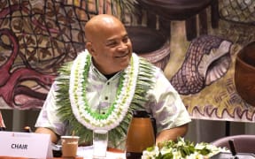 David Panuelo, Chair of the Pacific Islands Conference of Leaders and President of the Federated States of Micronesia, speaks at the opening ceremony of the Pacific Islands Conference of Leaders in Honolulu.