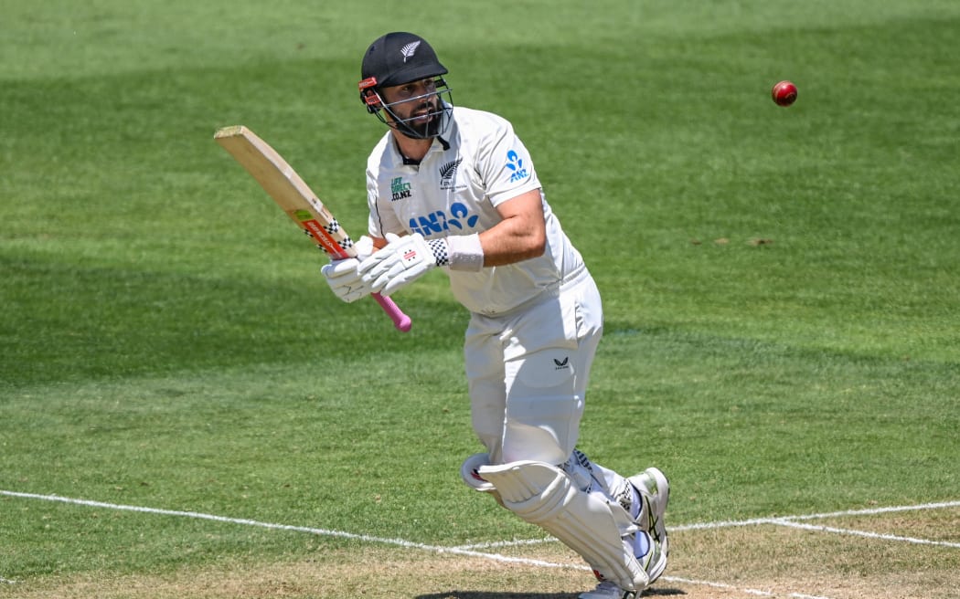 Daryl Mitchell of New Zealand on Day 2 of the 2nd cricket test match between New Zealand and West Indies at the Basin Reserve in Wellington, New Zealand. Thursday 11 December 2025. © Photo: Andrew Cornaga / Photosport