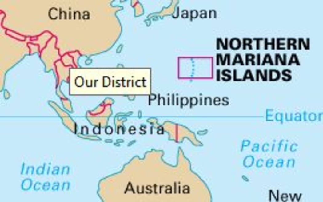 Map of the Central Western Pacific.