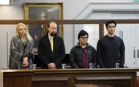Chrews Lane drug ring, left to right: Abby Cummins, Michael Debreceny, Kien Dao, Kevin Chea.