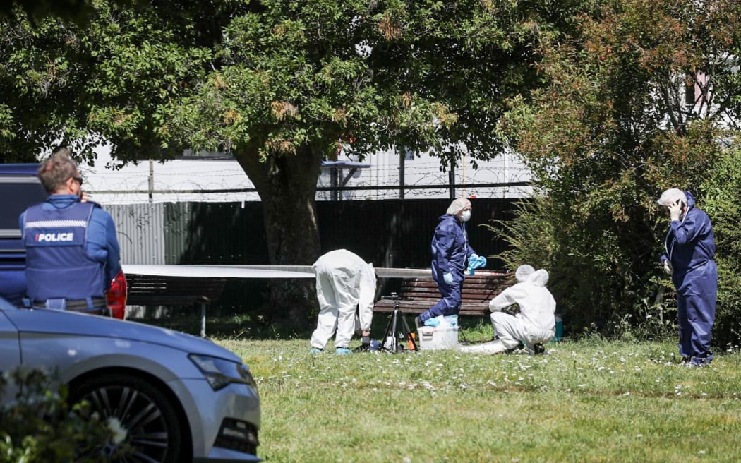 Police investigate after a person was critically injured in Richmond Park in Christchurch.