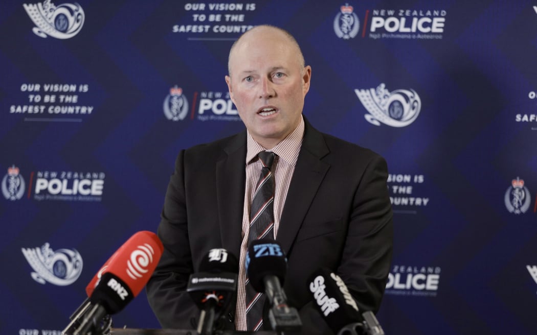 Detective Inspector Nick Pritchard speaks to media following the death of a man in Wellington's Northland.