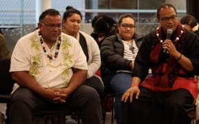 Academics Vincente Diaz, left and Tevita Ka'ili at the Va Moana talanoa session.