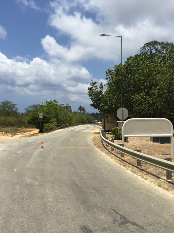 The detention centre is in the distance. All signage has been removed, so trouble makers, journalists etc cannot find it.