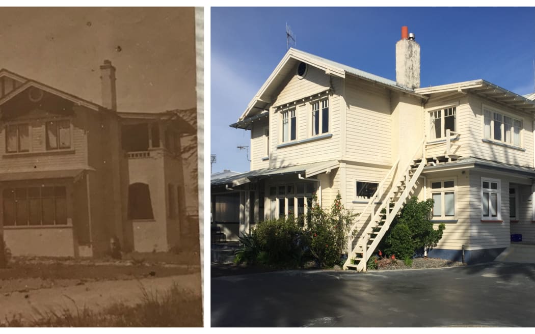 images of Hudson House 1914 and a second image taken in 2020