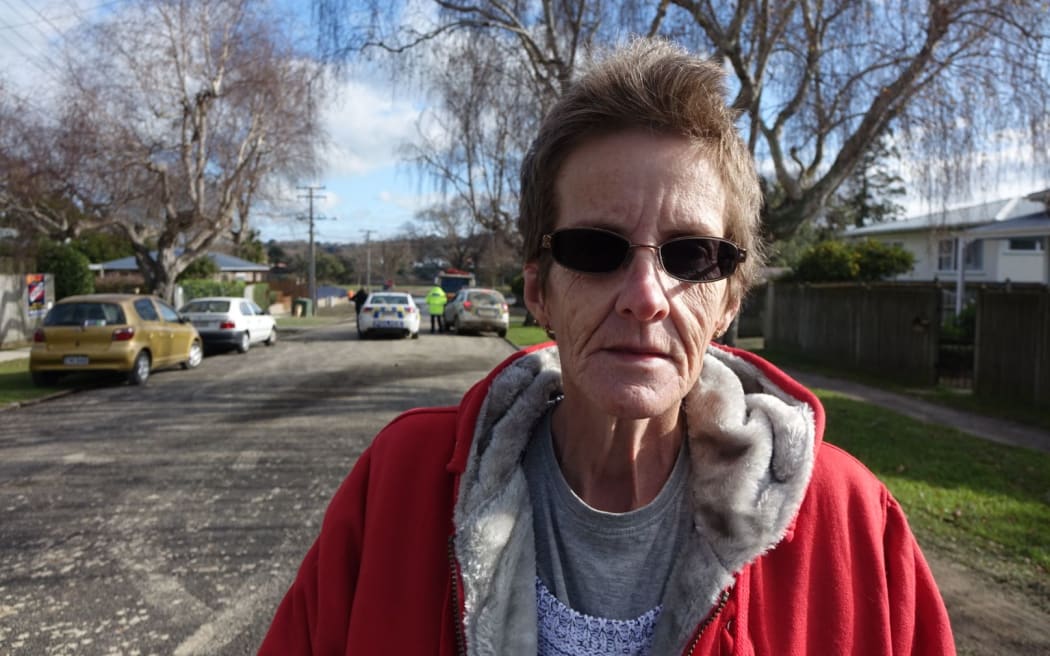 Dawn Bunker and her family were turned back at the emergency cordon and told to register for a Red Cross escort.