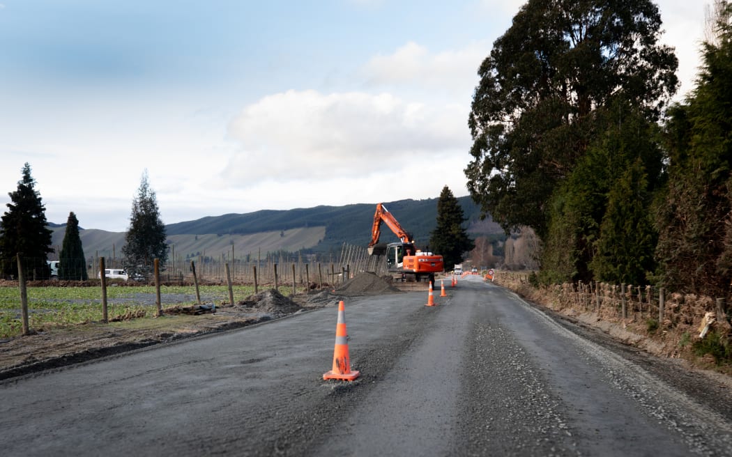 Crews are cleaning up and preparing for more rain near State Highway 6 near Kohatu.