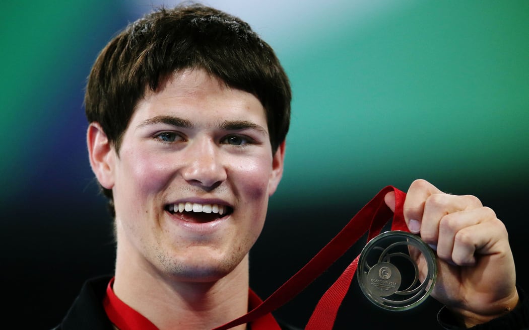 David Bishop wins bronze in the Men's Floor Final. Glasgow 2014 Commonwealth Games, Artistic Gymnastics.