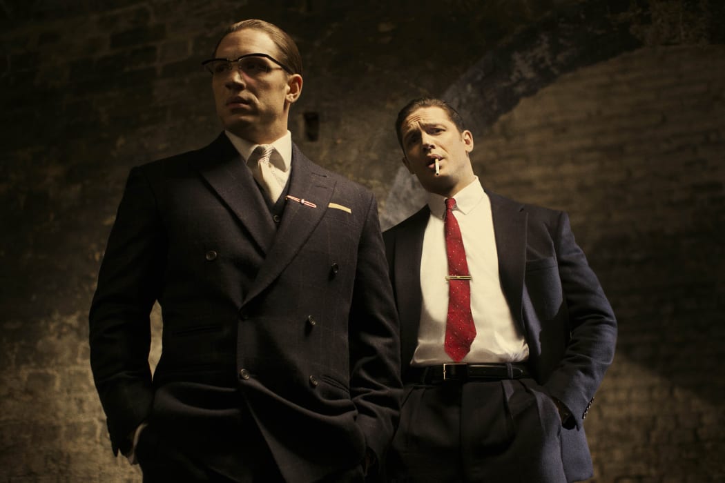 Tom Hardy playing both Reggie and Ronnie Kray in the movie, Legend