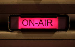 150714. Photo Diego Opatowski / RNZ. Generic radio studio. Microphone, Onair, console