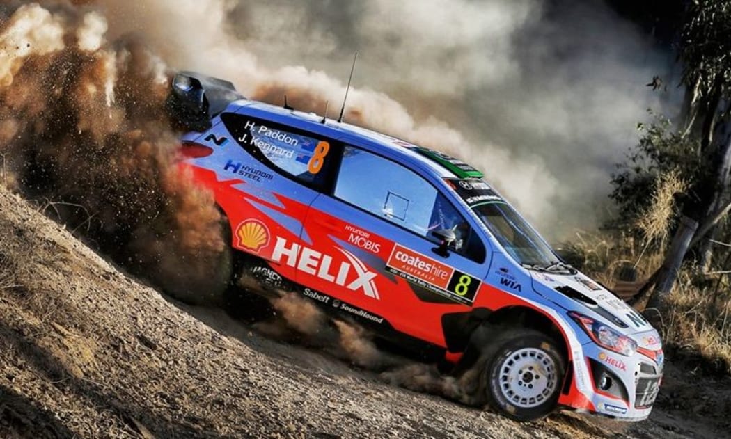 Hayden Paddon at Rally Australia, 2015.