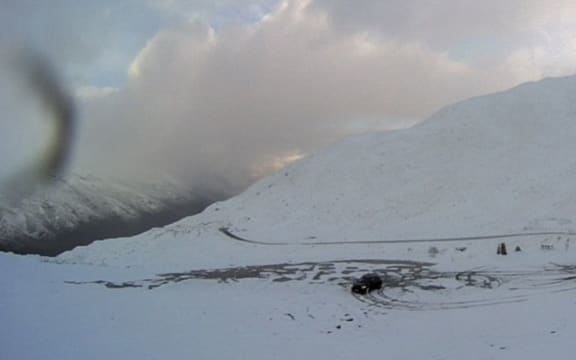 Snow on the Crown Range