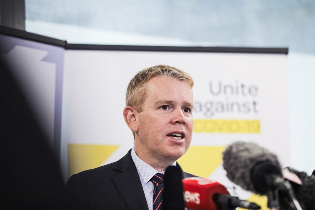 Covid-19 Response Minister Chris Hipkins speaks after the announcement New Zealand was moving to phase three of its Omicron response at 11.59pm on Thursday.