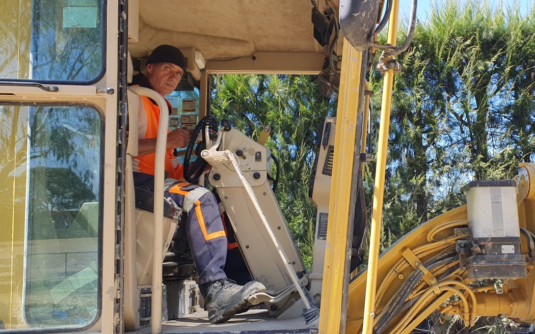 Rex Davies was on the grader, helping smooth out Hawke's Bay road surfaces after Cyclone Gabrielle.
