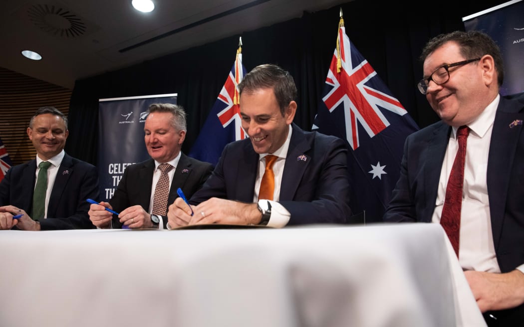 Finance Minister Grant Robertson, and Climate Minister James Shaw meet with their Australian counterparts, Treasurer Jim Chalmers and Climate and Energy Minister Chris Bowen, and sign a joint statement outlining areas of enhanced cooperation, to support accelerated climate action and economic opportunities that the clean energy transformation offers both countries.