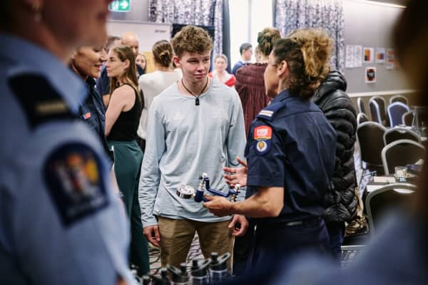 Speed climber Julian David.