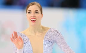 Italian figure skater Carolina Kostner during the Sochi 2014 Olympic Winter Games.