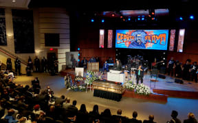 A memorial service for George Floyd in Minneapolis, Minnesota.