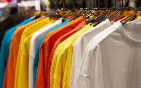 T-Shirts on a rack.