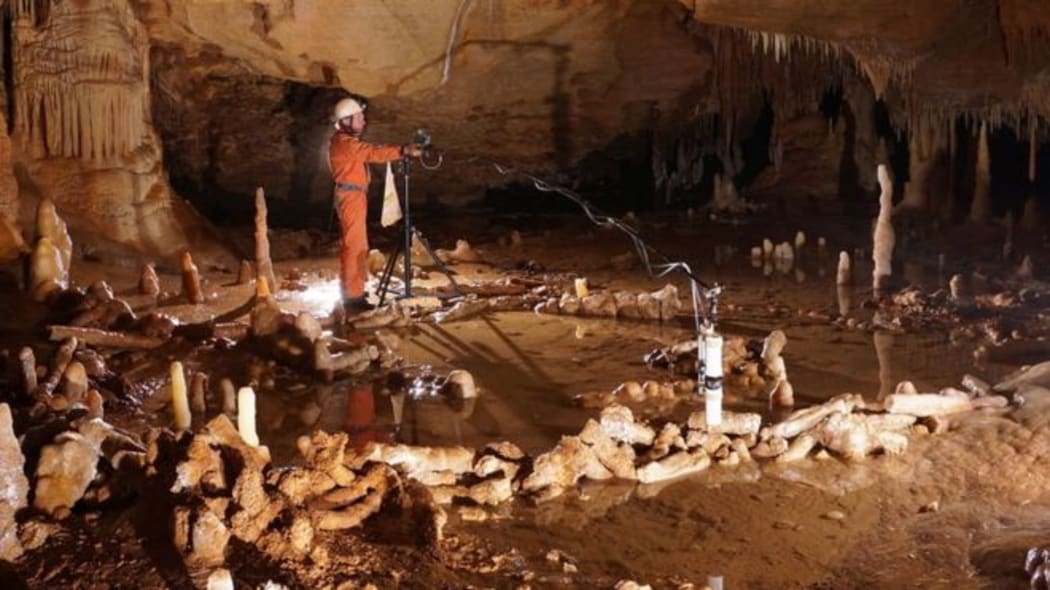 The cave where the structures were found.
