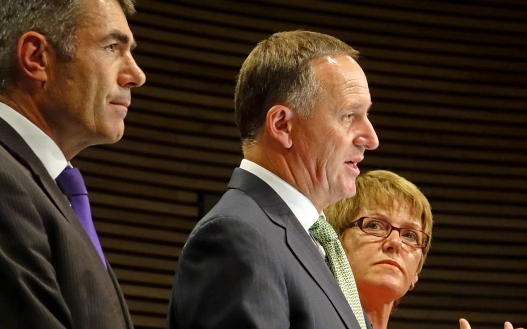 Nathan Guy (left) John Key (middle) Jo Goodhew (right)