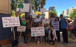 Kiwi Connect at the Wellington climate march