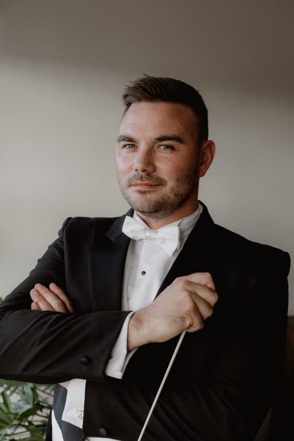 Tom Chester; Music Director of the Aotearoa Wind Ensemble.
