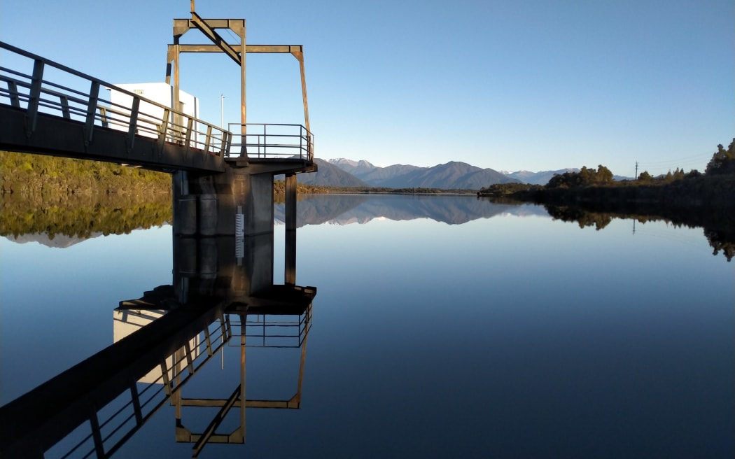 Kapitia Reservoir on June 8 before it was lowered for power generation management by Manawa Energy.