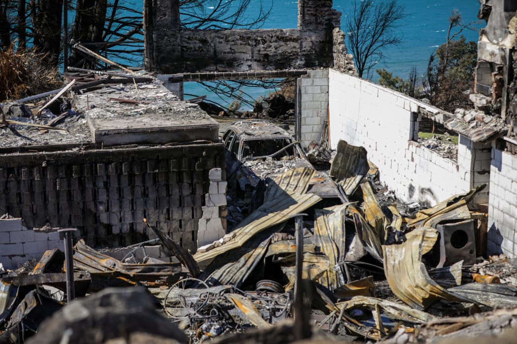Media were allowed to look at the damage the week after it happened