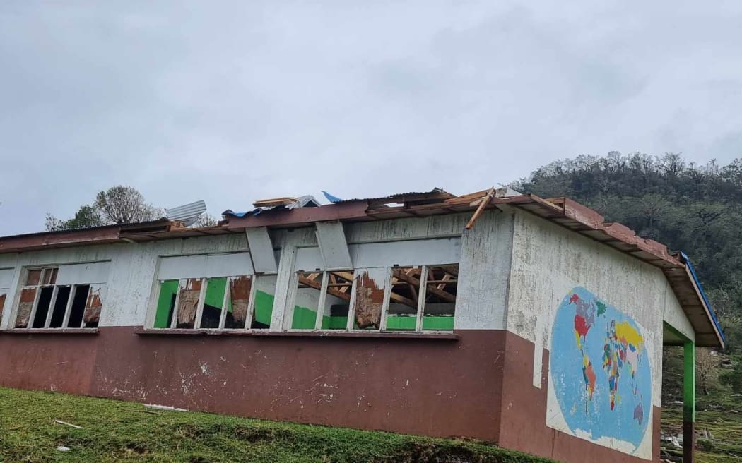 Some of the classrooms at Melsisi School destroyed by Cyclone Lola.