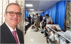 Ambassador Izzat Salah Abdulhadi, Al-Shifa Hospital in Gaza.