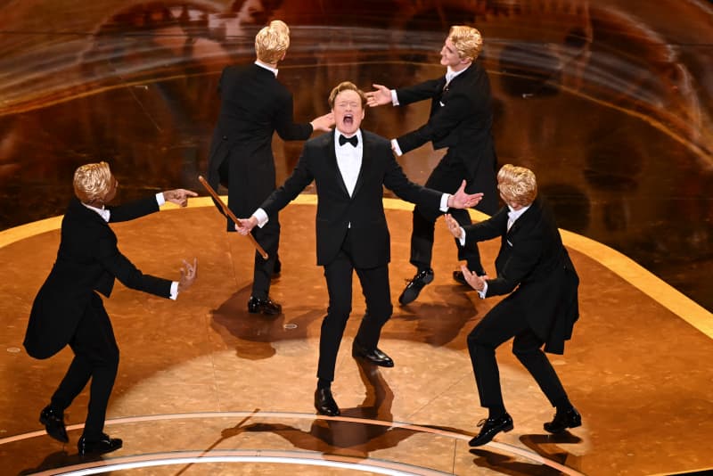 US comedian and host Conan O'Brien performs onstage during the 97th Annual Academy Awards at the Dolby Theatre in Hollywood, California on March 2, 2025. (Photo by Patrick T. Fallon / AFP)