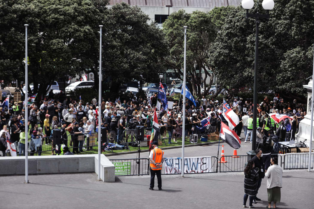 thousands march through central Wellington for an anti-lockdown and anti-vaccination protest