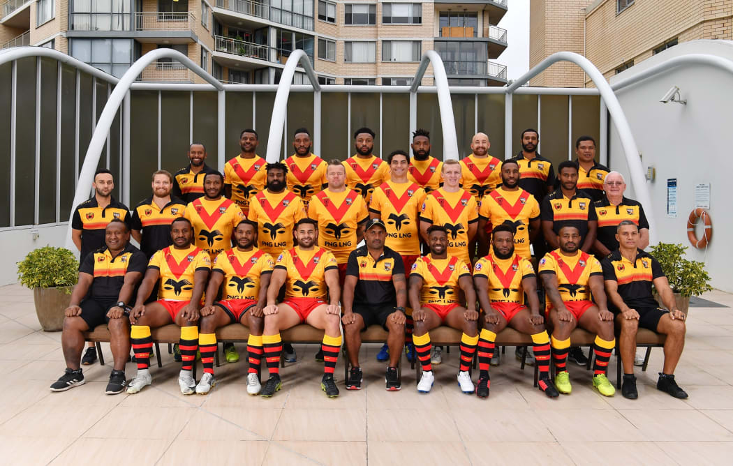 The PNG Kumuls squad to face Toa Samoa in the 2019 Oceania Cup.