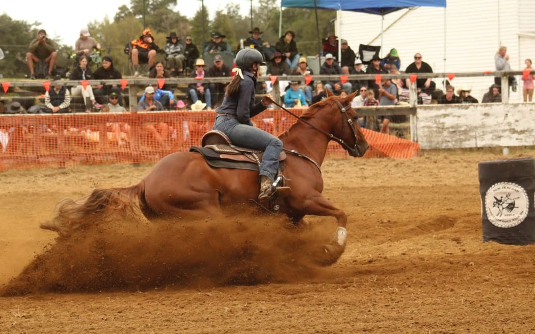 Zoe Johnston during a rodeo event