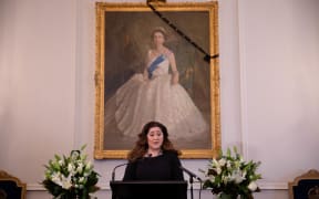 Dame Cindy Kiro speaks to the media after the passing of Queen Elizabeth II.