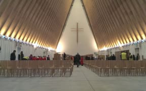 The building was designed by Japanese architect Shigeru Ban.
