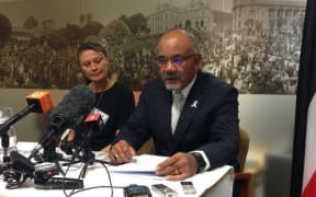 Māori Development Minister Te Ururoa Flavell, with Linda Te Aho from the Ministerial Advisory group.