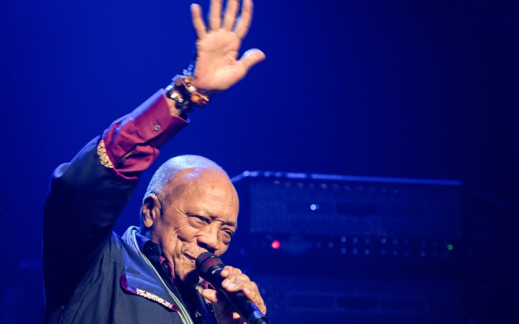 File photo. US producer Quincy Jones on stage during the 53rd Montreux Jazz Festival on 30 June 2019.