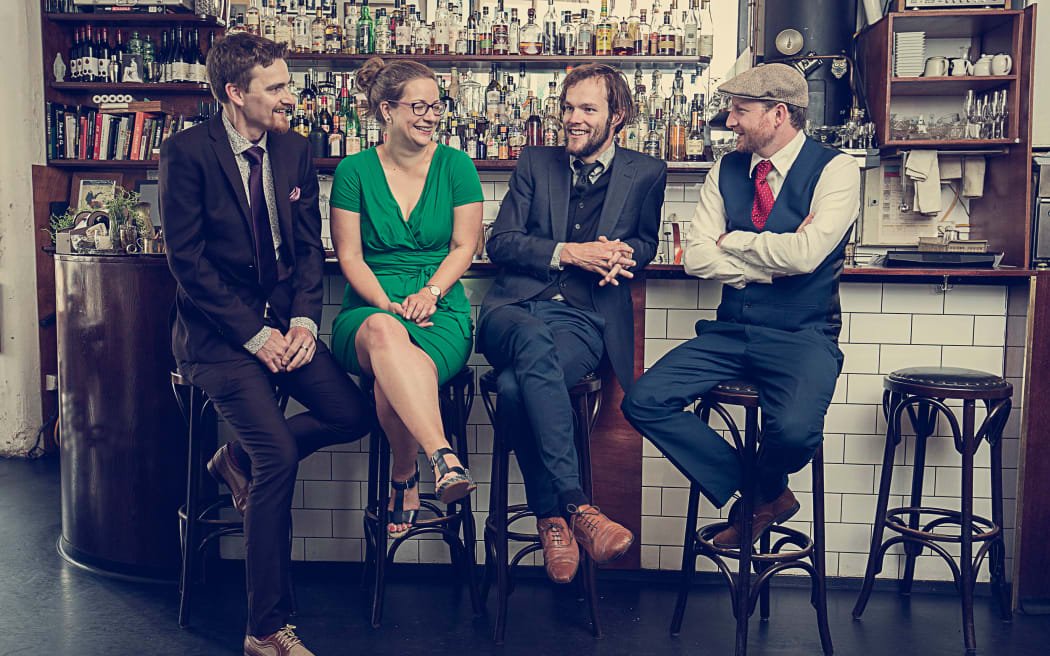 The band from left: Frank Burkitt, Kara Filbey, James Geluk, Cameron Burnell