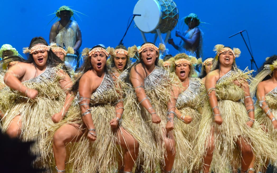 The Manihiki Henua warrior women stormed the stage with their riveting pe’e.