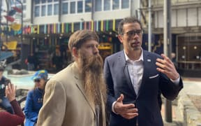 TOP leader Geoff Simmons at the party's cannabis bill event.