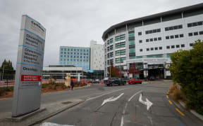 Exteriors of Chch Hospital during covi-19 level 4 lock down