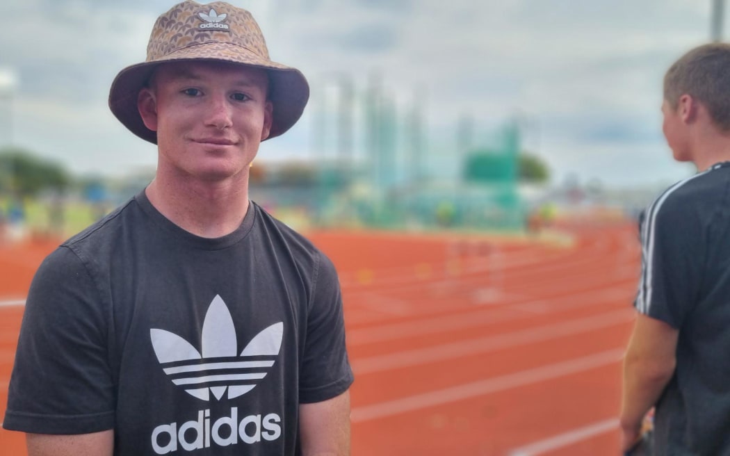Cody MacPhail travelled from Hāwera to watch Hamish Kerr jump