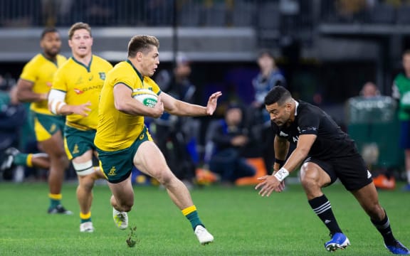 Wallabies James OConnor playing the All Blacks.