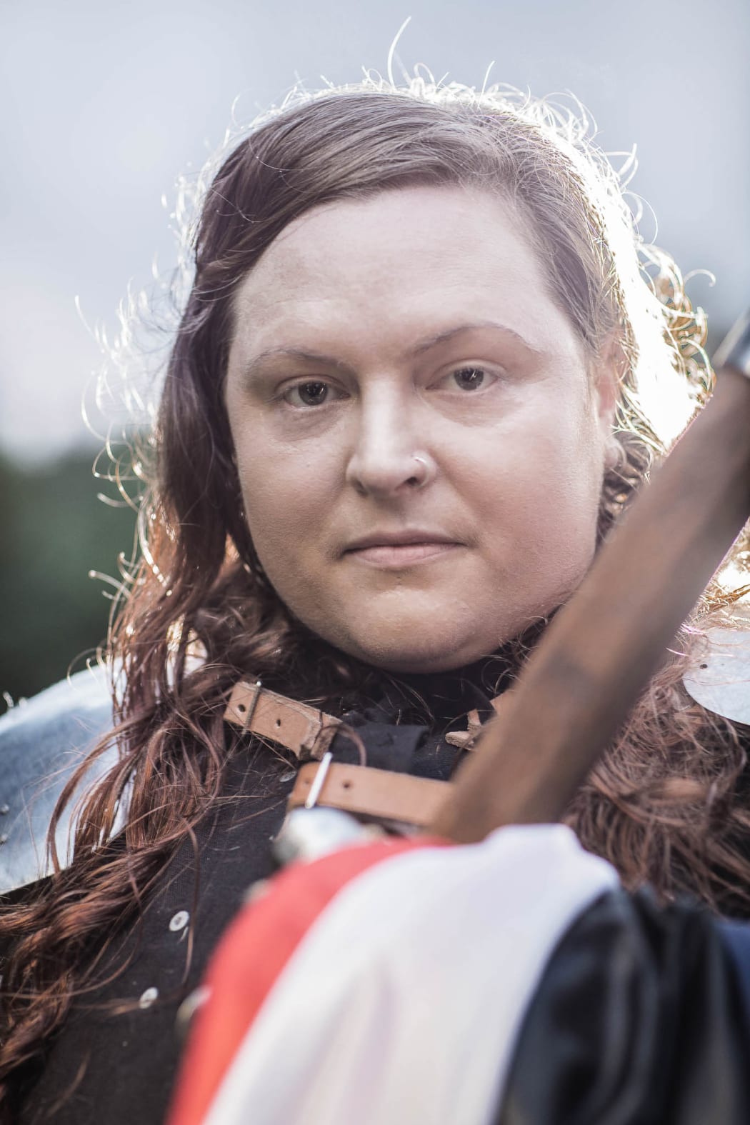 Dayna Berghan-Whyman is in her element when wielding her axe.