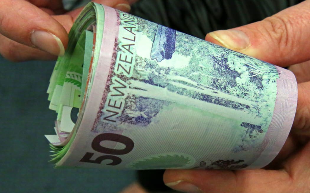 A bundle of New Zealand money.